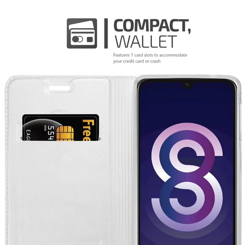 Cadorabo Hülle kompatibel mit Huawei Y5 2019 / Enjoy Play 8 / Honor 8S Schutzhülle mit Magnetverschluss, Standfunktion und Kartenfach