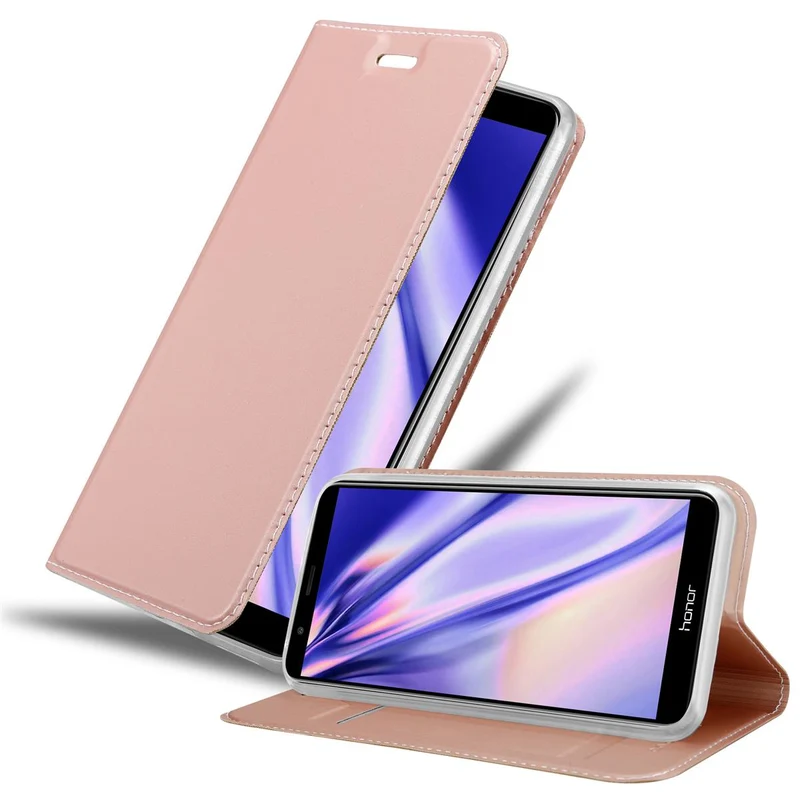 Cadorabo Hülle kompatibel mit Honor 7X Schutzhülle mit Magnetverschluss, Standfunktion und Kartenfach