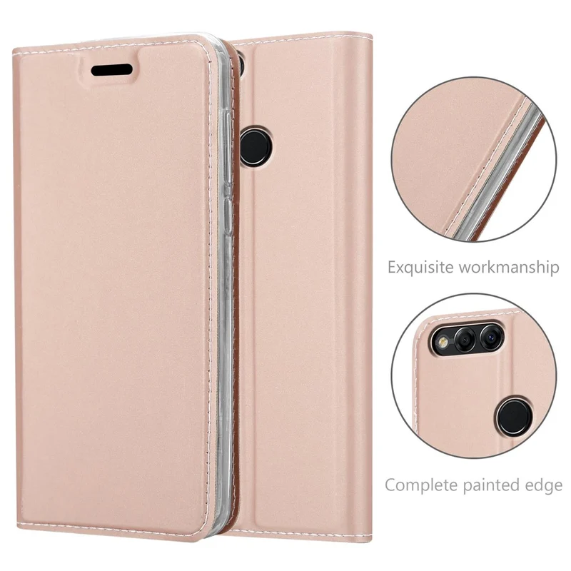 Cadorabo Hülle kompatibel mit Honor 7X Schutzhülle mit Magnetverschluss, Standfunktion und Kartenfach