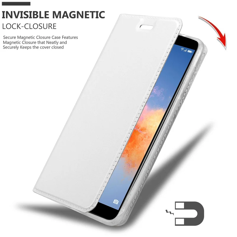 Cadorabo Hülle kompatibel mit Honor 7X Schutzhülle mit Magnetverschluss, Standfunktion und Kartenfach