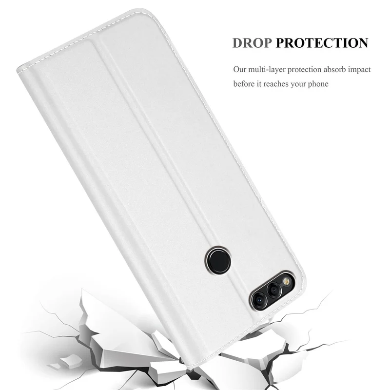 Cadorabo Hülle kompatibel mit Honor 7X Schutzhülle mit Magnetverschluss, Standfunktion und Kartenfach