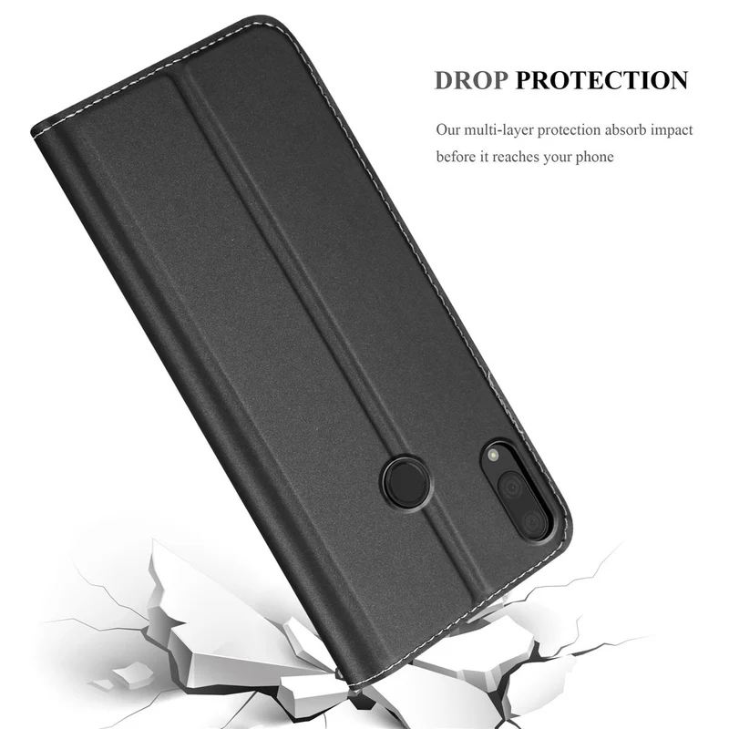 Cadorabo Hülle kompatibel mit Huawei Y7 2019 / Y7 PRIME 2019 Schutzhülle mit Magnetverschluss, Standfunktion und Kartenfach