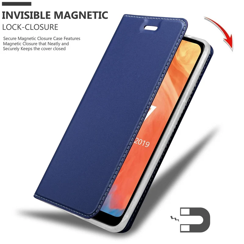 Cadorabo Hülle kompatibel mit Huawei Y7 2019 / Y7 PRIME 2019 Schutzhülle mit Magnetverschluss, Standfunktion und Kartenfach