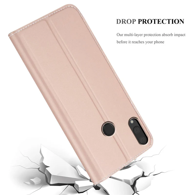 Cadorabo Hülle kompatibel mit Huawei Y7 2019 / Y7 PRIME 2019 Schutzhülle mit Magnetverschluss, Standfunktion und Kartenfach