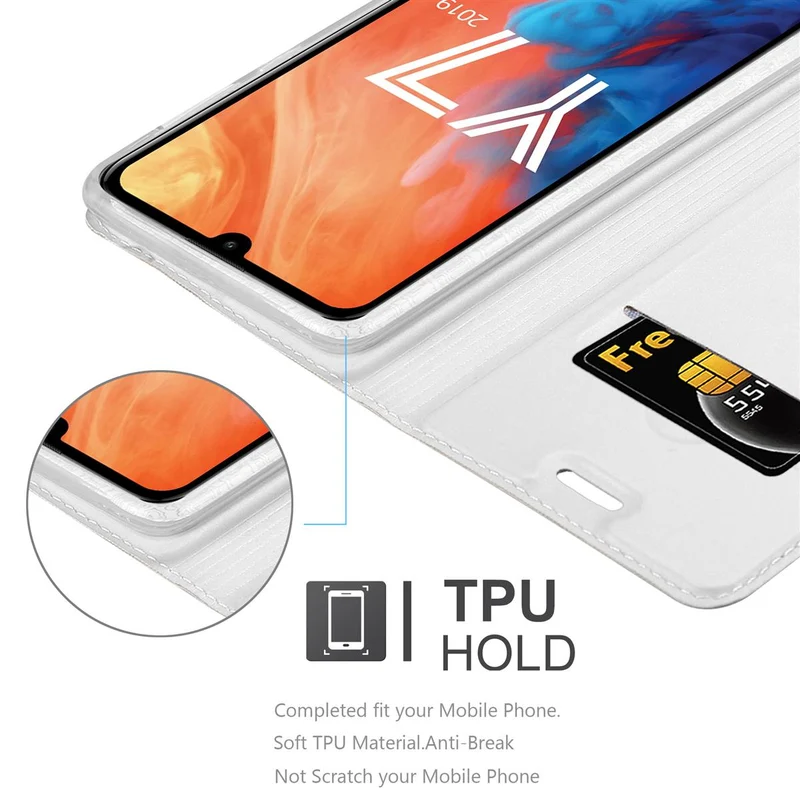 Cadorabo Hülle kompatibel mit Huawei Y7 2019 / Y7 PRIME 2019 Schutzhülle mit Magnetverschluss, Standfunktion und Kartenfach