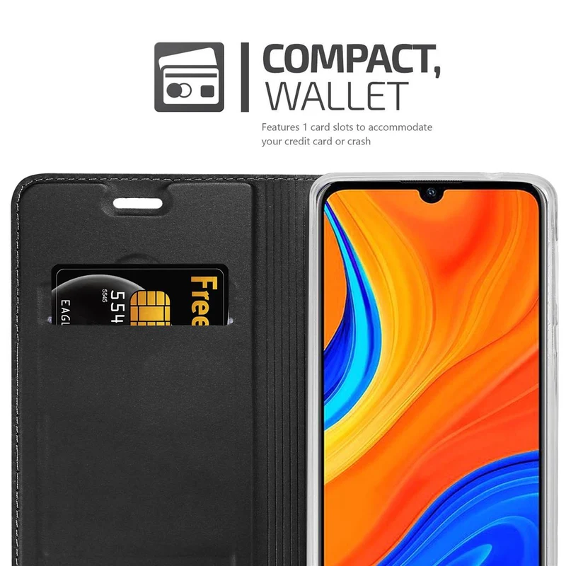 Cadorabo Hülle kompatibel mit Huawei Y6S Schutzhülle mit Magnetverschluss, Standfunktion und Kartenfach
