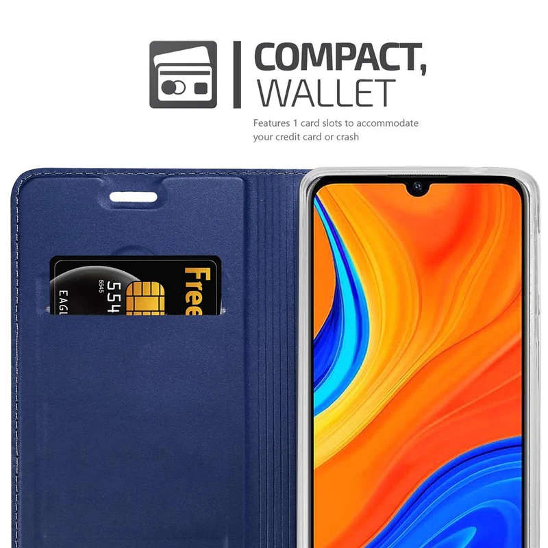 Cadorabo Hülle kompatibel mit Huawei Y6S Schutzhülle mit Magnetverschluss, Standfunktion und Kartenfach