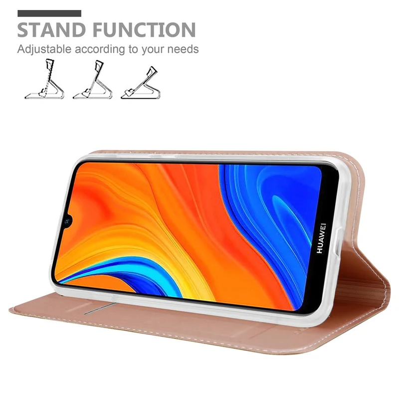 Cadorabo Hülle kompatibel mit Huawei Y6S Schutzhülle mit Magnetverschluss, Standfunktion und Kartenfach