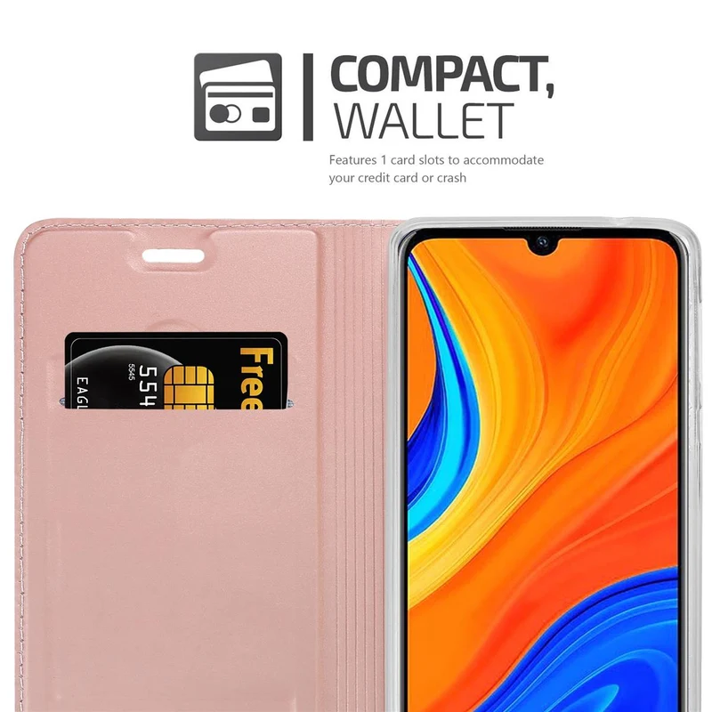 Cadorabo Hülle kompatibel mit Huawei Y6S Schutzhülle mit Magnetverschluss, Standfunktion und Kartenfach