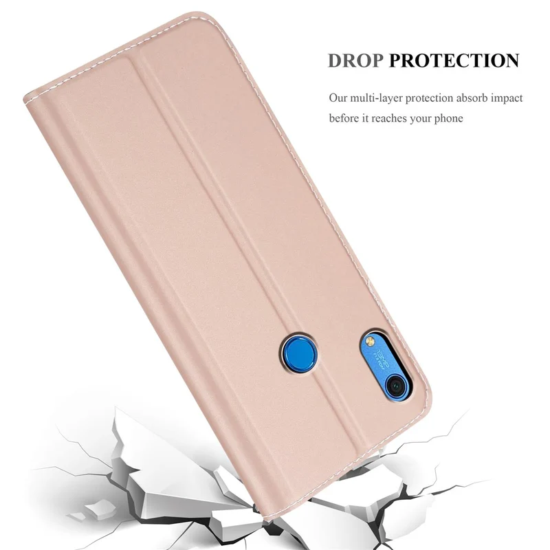 Cadorabo Hülle kompatibel mit Huawei Y6S Schutzhülle mit Magnetverschluss, Standfunktion und Kartenfach