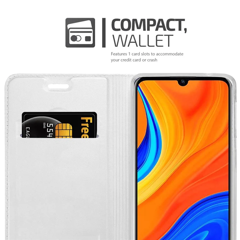 Cadorabo Hülle kompatibel mit Huawei Y6S Schutzhülle mit Magnetverschluss, Standfunktion und Kartenfach