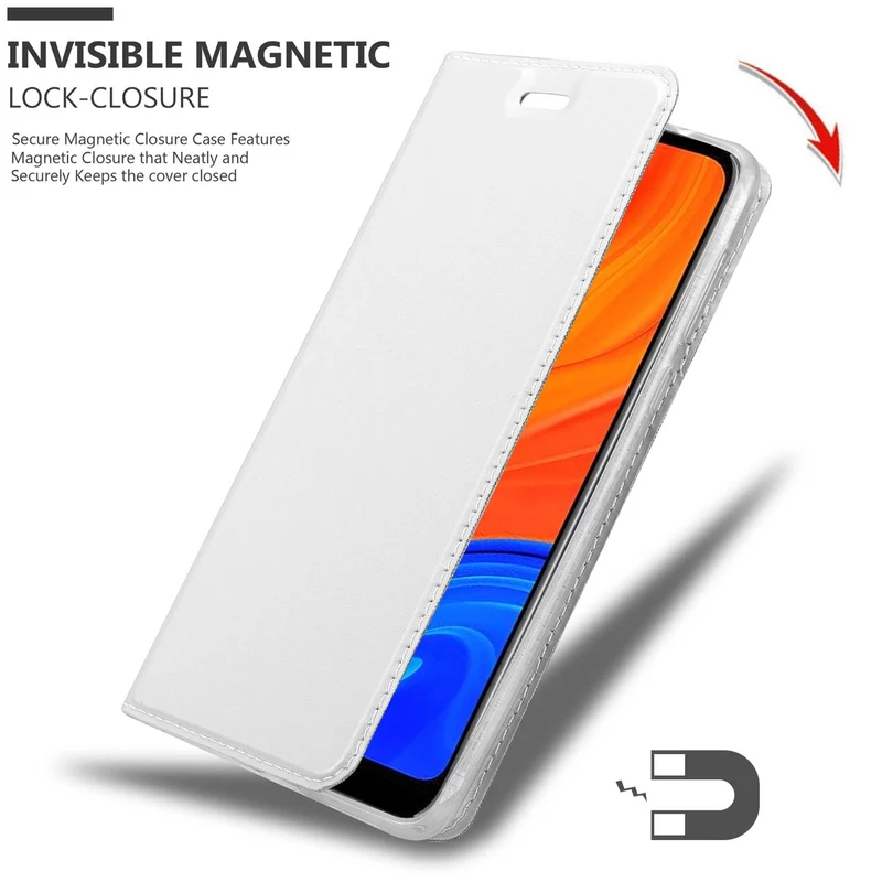 Cadorabo Hülle kompatibel mit Huawei Y6S Schutzhülle mit Magnetverschluss, Standfunktion und Kartenfach