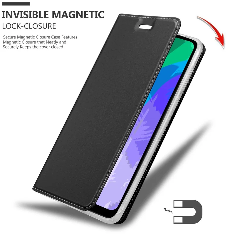 Cadorabo Hülle kompatibel mit Huawei Y6P Schutzhülle mit Magnetverschluss, Standfunktion und Kartenfach