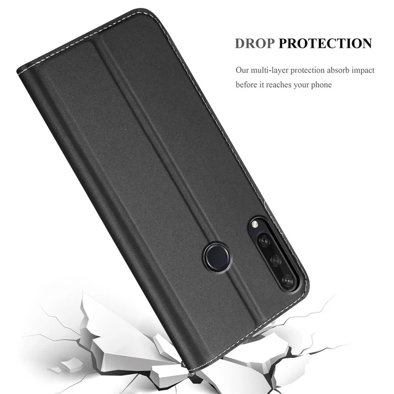Cadorabo Hülle kompatibel mit Huawei Y6P Schutzhülle mit Magnetverschluss, Standfunktion und Kartenfach
