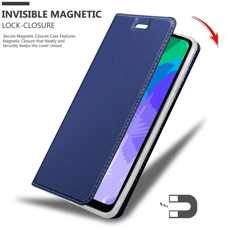 Cadorabo Hülle kompatibel mit Huawei Y6P Schutzhülle mit Magnetverschluss, Standfunktion und Kartenfach
