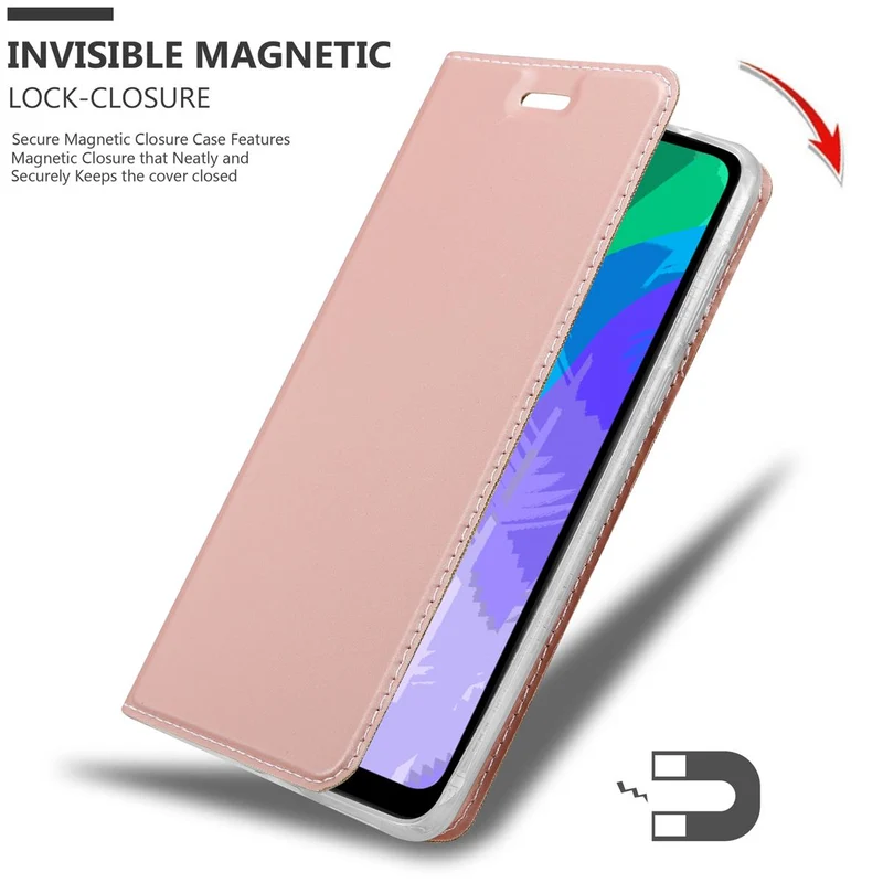 Cadorabo Hülle kompatibel mit Huawei Y6P Schutzhülle mit Magnetverschluss, Standfunktion und Kartenfach