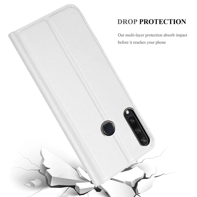 Cadorabo Hülle kompatibel mit Huawei Y6P Schutzhülle mit Magnetverschluss, Standfunktion und Kartenfach