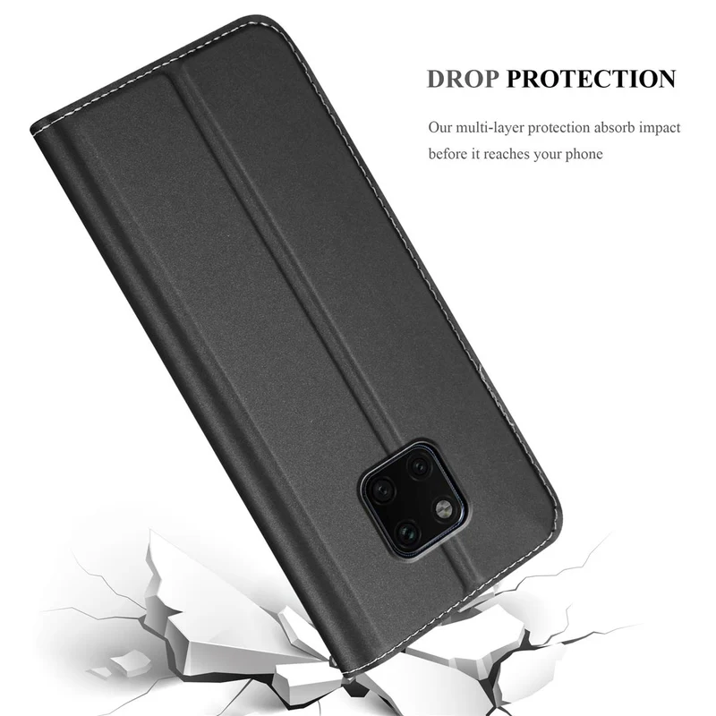 Cadorabo Hülle kompatibel mit Huawei MATE 20 PRO Schutzhülle mit Magnetverschluss, Standfunktion und Kartenfach