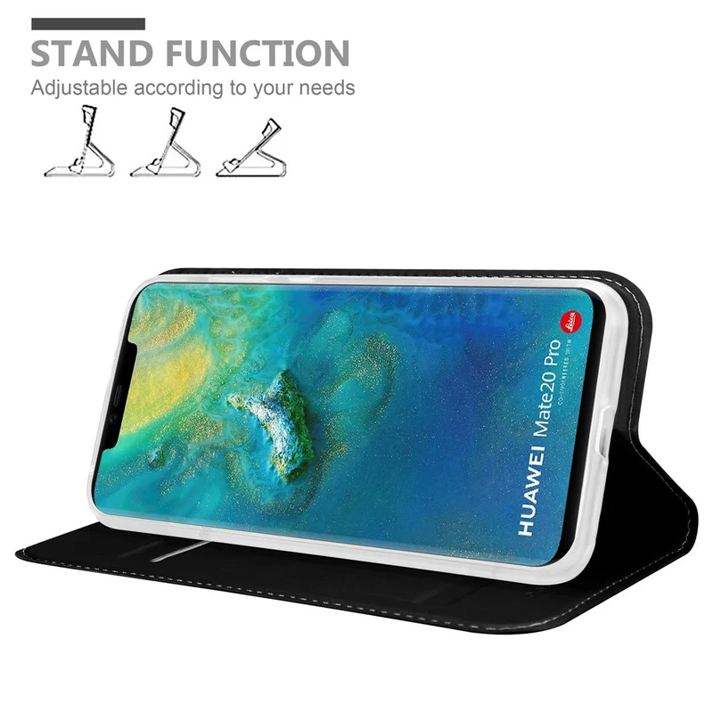 Cadorabo Hülle kompatibel mit Huawei MATE 20 PRO Schutzhülle mit Magnetverschluss, Standfunktion und Kartenfach