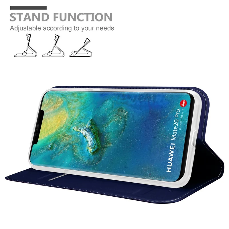 Cadorabo Hülle kompatibel mit Huawei MATE 20 PRO Schutzhülle mit Magnetverschluss, Standfunktion und Kartenfach
