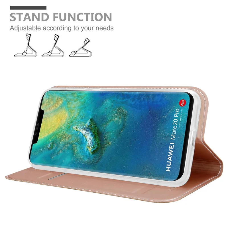 Cadorabo Hülle kompatibel mit Huawei MATE 20 PRO Schutzhülle mit Magnetverschluss, Standfunktion und Kartenfach