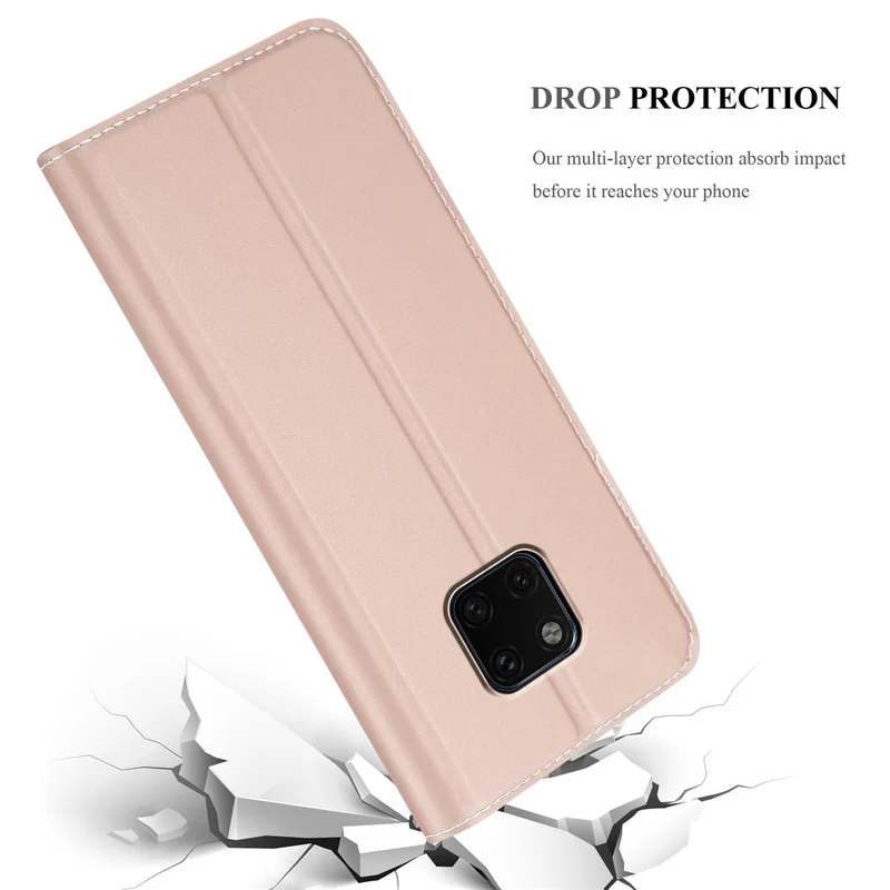Cadorabo Hülle kompatibel mit Huawei MATE 20 PRO Schutzhülle mit Magnetverschluss, Standfunktion und Kartenfach