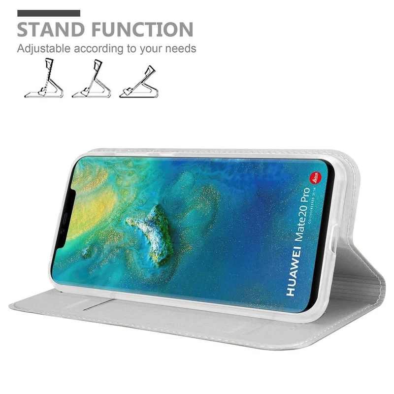 Cadorabo Hülle kompatibel mit Huawei MATE 20 PRO Schutzhülle mit Magnetverschluss, Standfunktion und Kartenfach