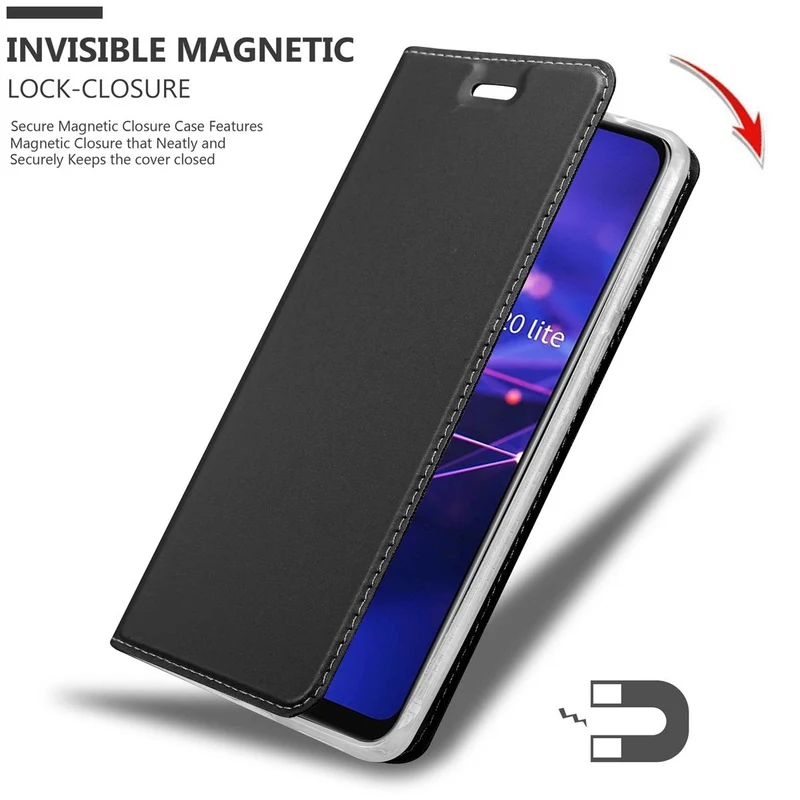 Cadorabo Hülle kompatibel mit Huawei MATE 20 LITE Schutzhülle mit Magnetverschluss, Standfunktion und Kartenfach
