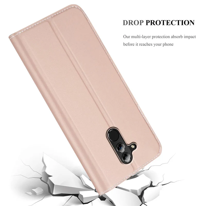 Cadorabo Hülle kompatibel mit Huawei MATE 20 LITE Schutzhülle mit Magnetverschluss, Standfunktion und Kartenfach