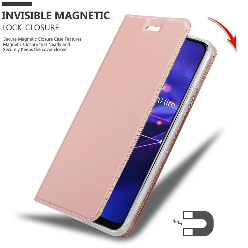 Cadorabo Hülle kompatibel mit Huawei MATE 20 LITE Schutzhülle mit Magnetverschluss, Standfunktion und Kartenfach