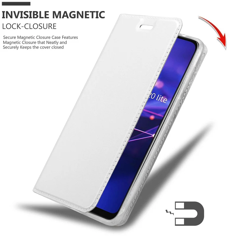 Cadorabo Hülle kompatibel mit Huawei MATE 20 LITE Schutzhülle mit Magnetverschluss, Standfunktion und Kartenfach