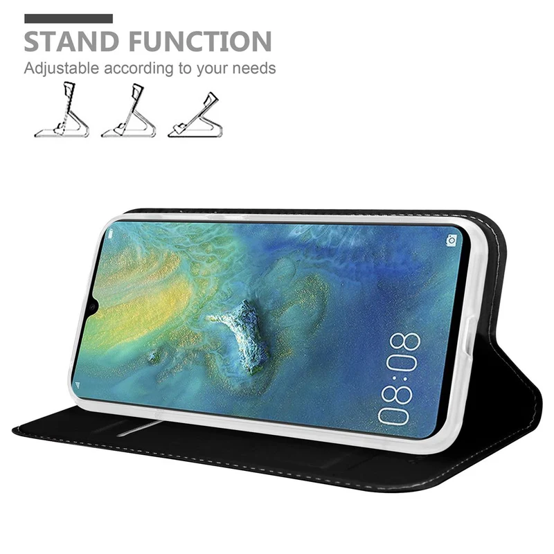 Cadorabo Hülle kompatibel mit Huawei MATE 20 Schutzhülle mit Magnetverschluss, Standfunktion und Kartenfach