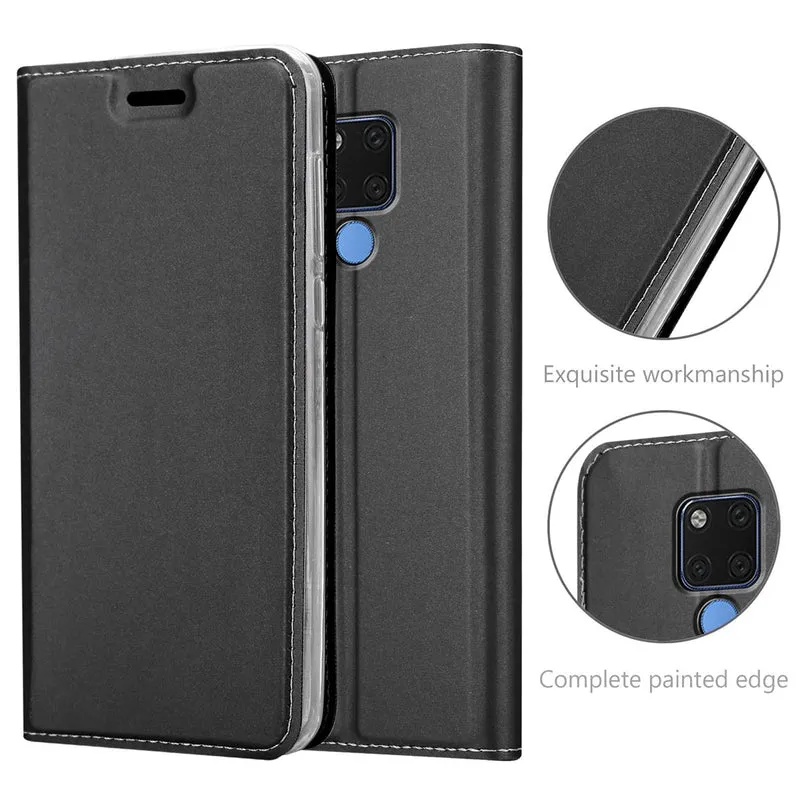 Cadorabo Hülle kompatibel mit Huawei MATE 20 Schutzhülle mit Magnetverschluss, Standfunktion und Kartenfach