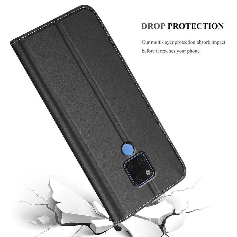 Cadorabo Hülle kompatibel mit Huawei MATE 20 Schutzhülle mit Magnetverschluss, Standfunktion und Kartenfach