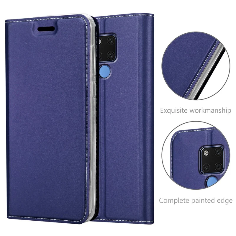 Cadorabo Hülle kompatibel mit Huawei MATE 20 Schutzhülle mit Magnetverschluss, Standfunktion und Kartenfach