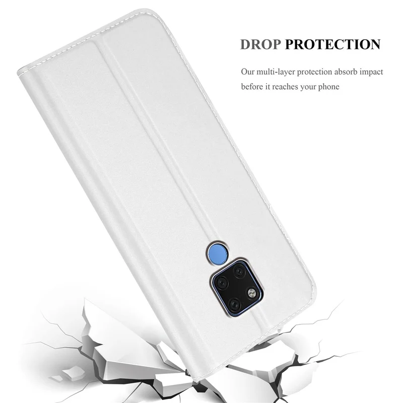 Cadorabo Hülle kompatibel mit Huawei MATE 20 Schutzhülle mit Magnetverschluss, Standfunktion und Kartenfach