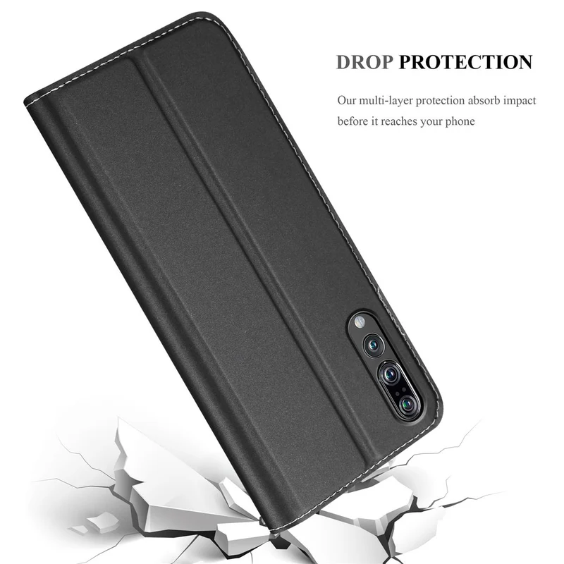 Cadorabo Hülle kompatibel mit Huawei P20 PRO / P20 PLUS Schutzhülle mit Magnetverschluss, Standfunktion und Kartenfach