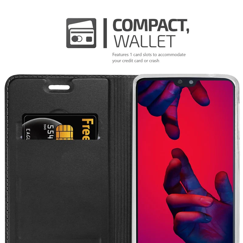 Cadorabo Hülle kompatibel mit Huawei P20 PRO / P20 PLUS Schutzhülle mit Magnetverschluss, Standfunktion und Kartenfach
