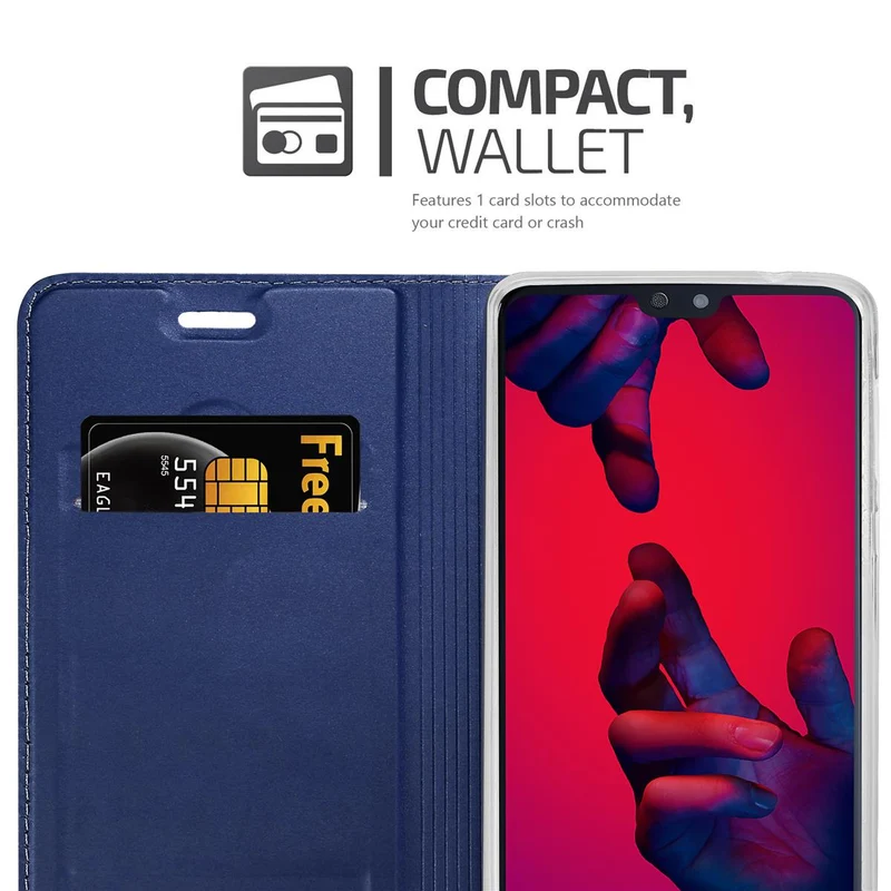 Cadorabo Hülle kompatibel mit Huawei P20 PRO / P20 PLUS Schutzhülle mit Magnetverschluss, Standfunktion und Kartenfach