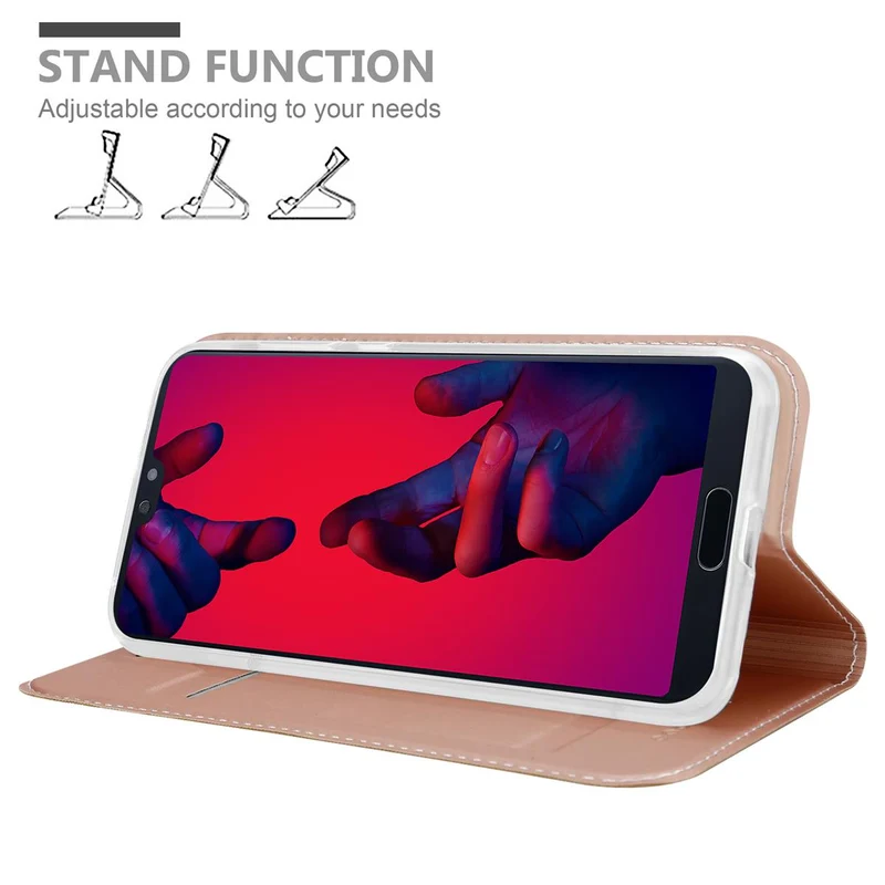 Cadorabo Hülle kompatibel mit Huawei P20 PRO / P20 PLUS Schutzhülle mit Magnetverschluss, Standfunktion und Kartenfach