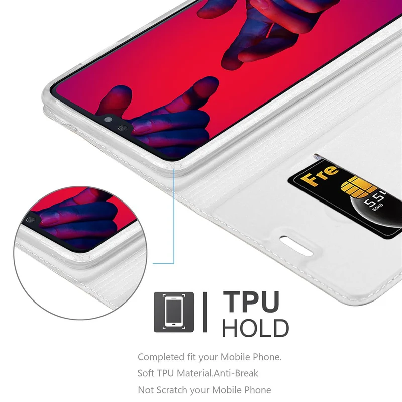 Cadorabo Hülle kompatibel mit Huawei P20 PRO / P20 PLUS Schutzhülle mit Magnetverschluss, Standfunktion und Kartenfach