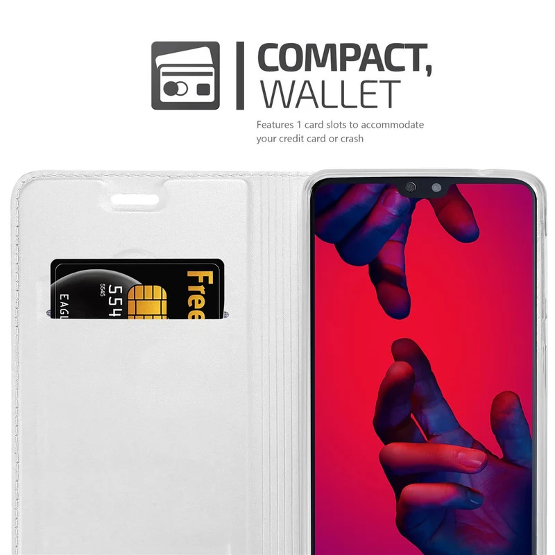 Cadorabo Hülle kompatibel mit Huawei P20 PRO / P20 PLUS Schutzhülle mit Magnetverschluss, Standfunktion und Kartenfach