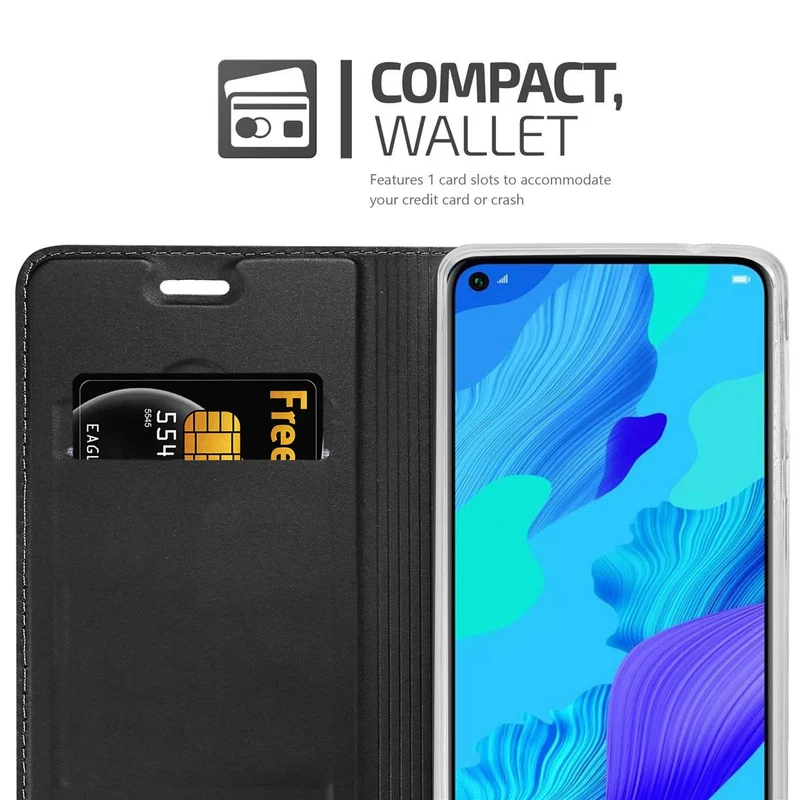 Cadorabo Hülle kompatibel mit Honor 20 / 20S / Huawei NOVA 5T Schutzhülle mit Magnetverschluss, Standfunktion und Kartenfach