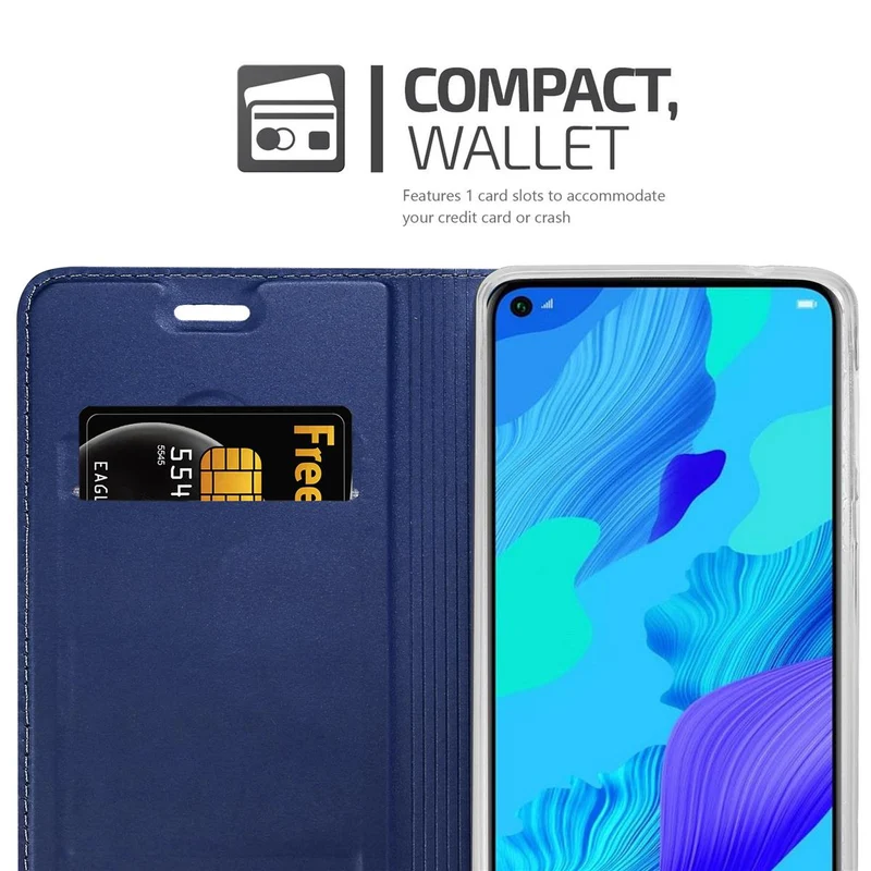 Cadorabo Hülle kompatibel mit Honor 20 / 20S / Huawei NOVA 5T Schutzhülle mit Magnetverschluss, Standfunktion und Kartenfach