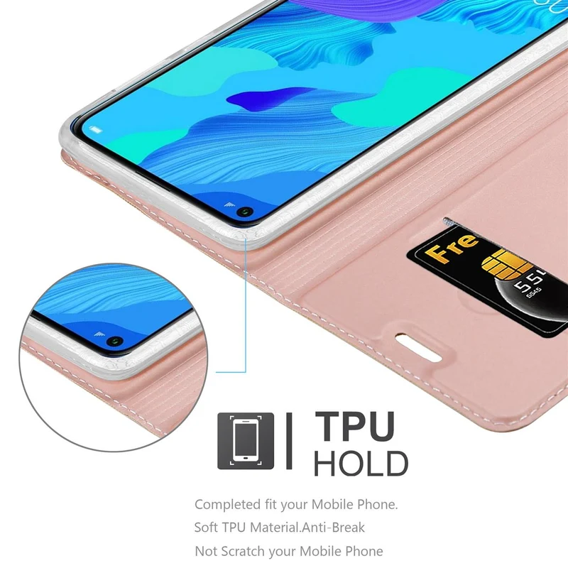 Cadorabo Hülle kompatibel mit Honor 20 / 20S / Huawei NOVA 5T Schutzhülle mit Magnetverschluss, Standfunktion und Kartenfach