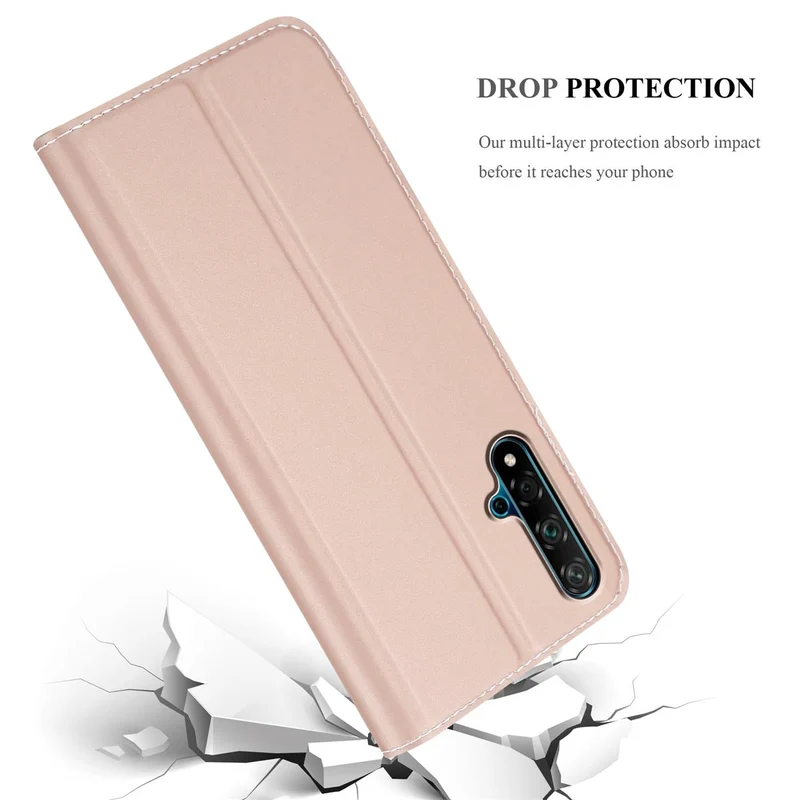 Cadorabo Hülle kompatibel mit Honor 20 / 20S / Huawei NOVA 5T Schutzhülle mit Magnetverschluss, Standfunktion und Kartenfach