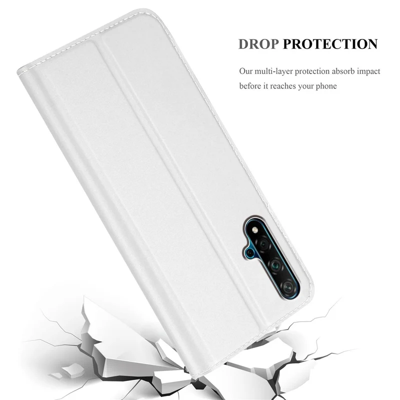 Cadorabo Hülle kompatibel mit Honor 20 / 20S / Huawei NOVA 5T Schutzhülle mit Magnetverschluss, Standfunktion und Kartenfach