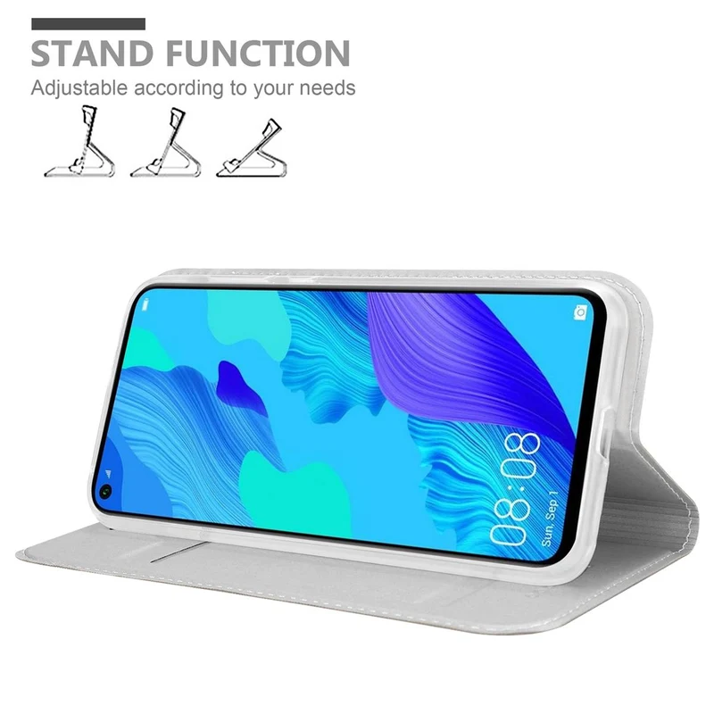 Cadorabo Hülle kompatibel mit Honor 20 / 20S / Huawei NOVA 5T Schutzhülle mit Magnetverschluss, Standfunktion und Kartenfach