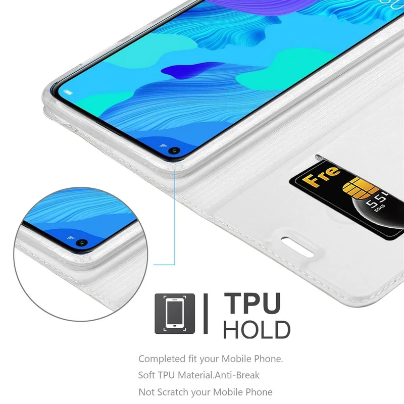 Cadorabo Hülle kompatibel mit Honor 20 / 20S / Huawei NOVA 5T Schutzhülle mit Magnetverschluss, Standfunktion und Kartenfach