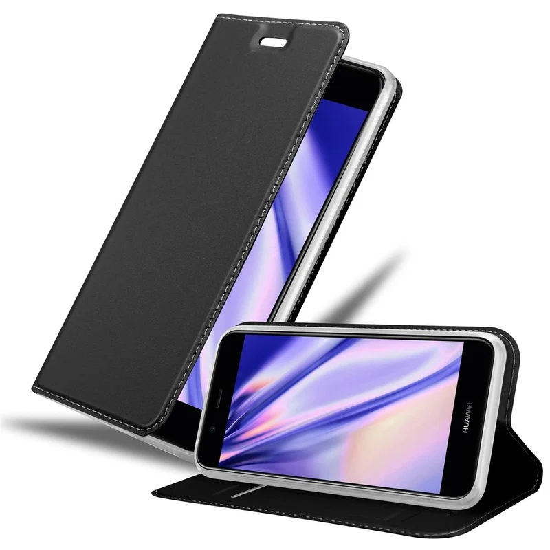 Cadorabo Hülle kompatibel mit Huawei NOVA 2 Schutzhülle mit Magnetverschluss, Standfunktion und Kartenfach